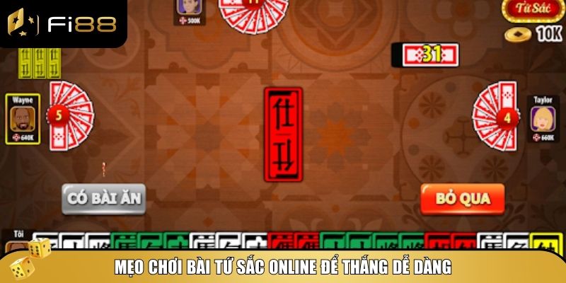 Chơi bài tứ sắc online cũng cần mẹo và chiến thuật hợp lý